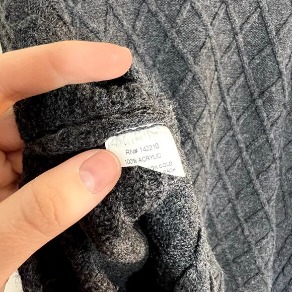 Mersea Dark Gray Side Slit Sweater - Picture 3 of 5